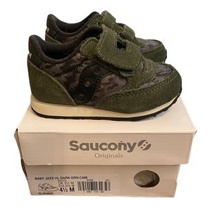 Saucony Toddler Dark Green Camo Jazz Hook & Loop Sneaker